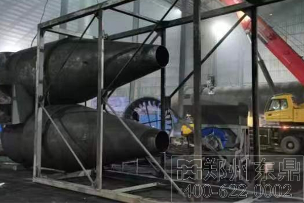 陜西彬州大型煤泥烘干機安裝現場實拍